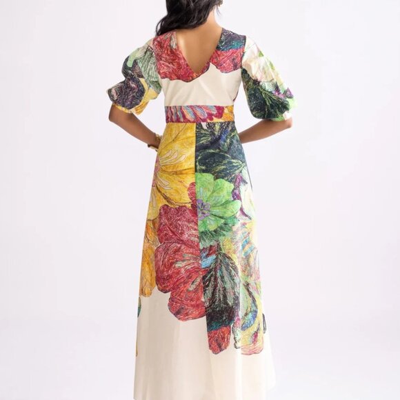 Saaksha & Kinni Daisy Cotton Dress in Multicolored Floral - Picture 2 of 10